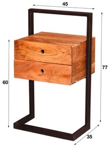 Nočný stolík 23-68 Rigid Drevo Acacia  - Komfort-nábytok