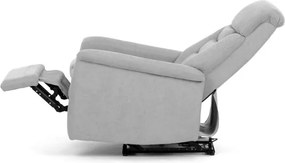 Polohovacie kreslo sivé, elektrické TV-925 SIL2