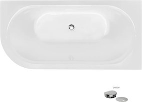 Besco Akrylátová voľne stojaca vaňa Avita A-Line BW Matt CC/NP 150x75 (160x75, 170x75), napúšťanie cez prepad BESCO-Typ výpuste: McAlpine Click-Clack…