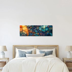 Obraz - Sklenená mozaika (s hodinami) (90x30 cm)