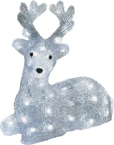 EMOS DCFC06 vianočná dekorácia - jelenček 40 LED V27cm 2,1W studená biela, IP44, časovač, adaptér