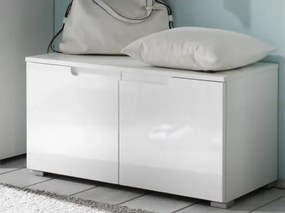 Nízky botník Spice, lesklý biely%