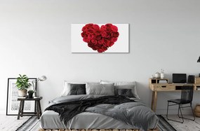 Obraz canvas Srdce z ruží 125x50 cm