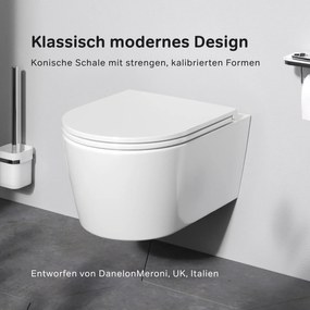 Toaletný set s inštaláciou AM.PM IIS90251.FA1700 bezokrajové, so sedadlom microlift, chróm mechanické tlačidlo na splachovanie