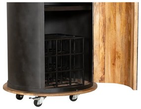 Čierna kovová vinotéka na 9 fliaš, 60x155 cm Luni – Interia Home &amp; Living