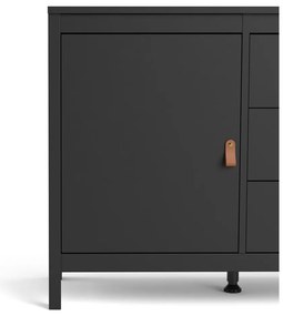 Čierna nízka komoda 152x80 cm Madrid – Tvilum