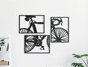 drevko Viacdielny obraz Bicykel Rozmer obrazu: 44,5 x 58 cm, Farba dekorácie: Čierna