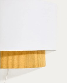 Detské nástenné svietidlo v horčicovej farbe/bielej s textilným tienidlom Bianella – Kave Home