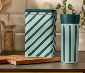 Dóza na kávu, s pásikmi