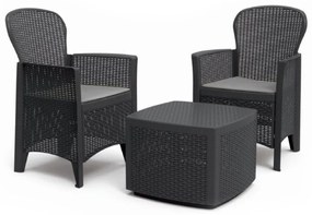 Záhradný set TREE, 3-dielny, antracitová I.P.A.E-Progarden