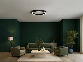 LED stropné svietidlo LED/100W/230V 3000/4000/6500K pr. 100 cm čierne