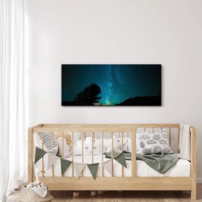 Obraz nočnej oblohy s hviezdami (120x50 cm)