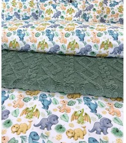 INTERMEDIC SK Detská obliečka Dino 140x200/70x90 cm – 100 % bavlna, zapínanie na zips