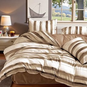 Posteľné obliečky Homa KORSA BEIGE 7-dielna sada 140x200 cm