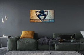Sklenený obraz Muž hip-hop 125x50 cm