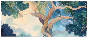 Obraz – Vesmírny strom (120x50 cm)