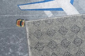 Detský koberec pre milovníkov lietadiel Šírka: 80 cm | Dĺžka: 150 cm