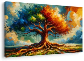 Obraz strom života v farbách jesene