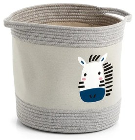 ZELLER Detský úložný box motív zebra, bavlnený 30x30cm