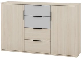 Komoda Ryga 05 145 cm dub Riva/šedá