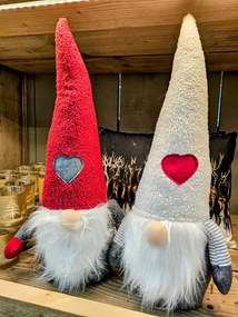 Dverná zarážka skřítek Gnome v béžovej čiapke - 25*21*26 cm