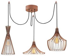 Závesné svietidlo v medenej farbe s kovovým tienidlom Mezopotamya – Opviq lights