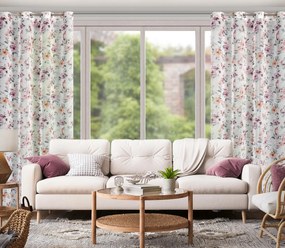 ZÁVES NA KRÚŽKOCH ABRIL 140X250 CM KVETY