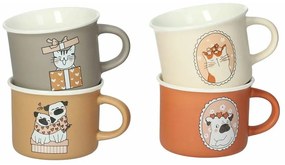 Porcelánové hrnčeky v súprave 4 ks 150 ml Cani e Gatti – Brandani