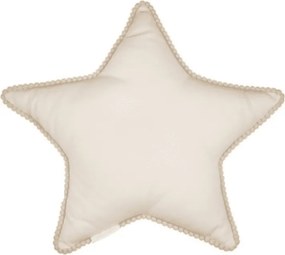 Mini Boho vankúš hviezda s bublinkami vanilka 38 cm