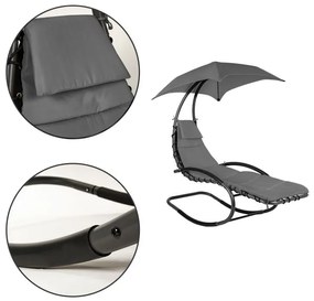 ZÁHRADNÉ HOJDACIE KRESLO MOLLY ŠEDÉ