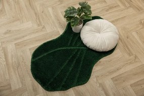 Kúpeľňový koberček Shell fľaškovo zelený