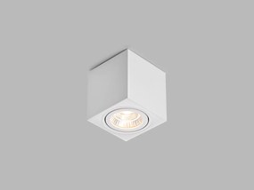 LED2 Bodové flexibilné stropné LED osvetlenie BOX, 6W, teplá biela, hranaté, biele