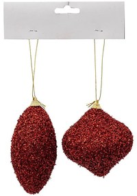 Visiaca ozdoba červená sada 2 ks 11 cm 192153