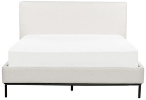 Čalúnená posteľ 140 x 200 cm sivá CORIO Beliani