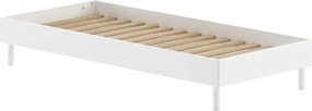 Biela jednolôžková posteľ z bukového dreva bez čela s roštom 90x200 cm Forrest – Vipack