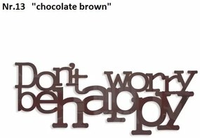 Don't worry be happy dekorácia na stenu čierna