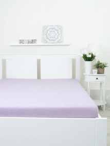 Froté plachta do postieľky 70 × 140 cm - lila