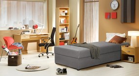 Posteľ Ormea 88x202 cm, šedá látka