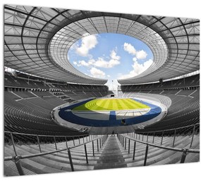 Sklenený obraz - futbalový štadión (70x50 cm)