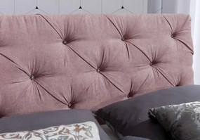 Boxspingová posteľ Marvin, ružová 160x200cm (kronos 29/BLN 04)