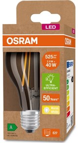 LED žiarovka A60 E27 2,5W = 40W 525lm 3000K Warm 360° Filament OSRAM ULTRA EFFICIENT