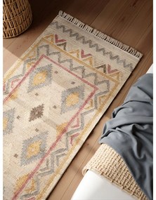 Krémový ručne tkaný jutový behúň 80x200 cm Roya Imani – Elle Decoration