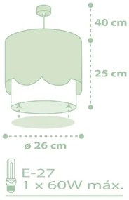 Dalber 61712H - Detský luster SWEET LOVE 1xE27/60W/230V zelená