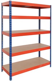 Kovový regál Rivet 300 192x100x50 cm - 5 polic/300 kg