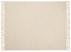 Bavlnená prikrývka 125 x 150 cm béžová MALU Beliani