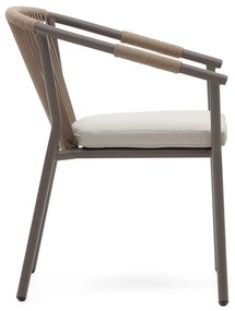 Béžová kovová záhradná stolička Xelida - Kave Home