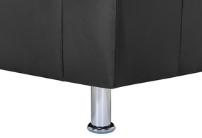 Kožená pohovka trojsedačka Faxe (čierna). Vlastná spoľahlivá doprava až k Vám domov. 1008652