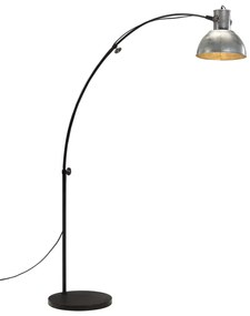 Podlahová lampa 25 W starožitná strieborná 150 cm E27 371935