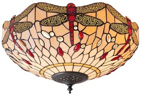 Endon 70723 - Stropné svietidlo Tiffany DRAGONFLY 2xE27/60W/230V pr. 41 cm