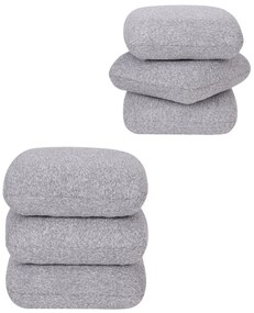 Moderný otočný taburet Vario do obývačky, sivý